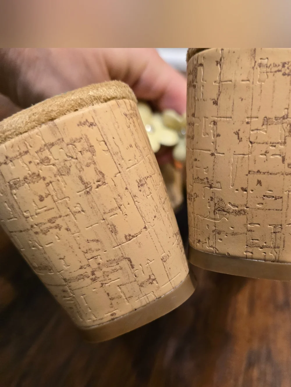 Steve Madden Women Cork Platform Wedge Sandals Sz 7 Flowers Vacation Resort Boho - Picture 6 of 9